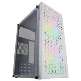 Mars Gaming MC Core Caja Minitorre MicroATX MCCORE Blanco Ventana Lateral Completa 3x3.5" 3x2.5" USB 3.0 USB 2.0 Audio